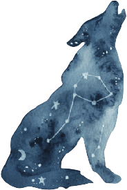 Native Wolf Pet Tags howling wolf favicon