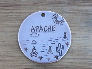 Native Wolf Pet Tags APACHE