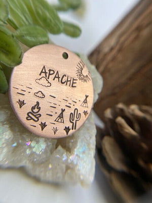 Native Wolf Pet Tags APACHE