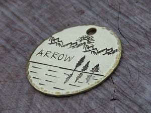 Native Wolf Pet Tags ARROW