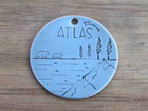 Native Wolf Pet Tags ATLAS