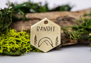 Native Wolf Pet Tags BANDIT