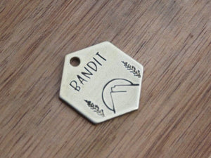 Native Wolf Pet Tags BANDIT