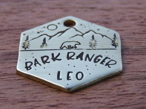 Native Wolf Pet Tags BARK RANGER LEO