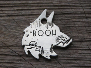 Native Wolf Pet Tags BOOH