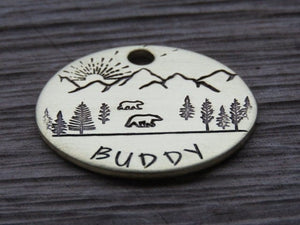 Native Wolf Pet Tags BUDDY