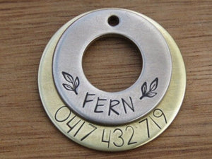 Native Wolf Pet Tags FERN (DOUBLE)