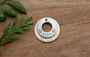 Native Wolf Pet Tags FERN (DOUBLE)