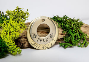 Native Wolf Pet Tags FERN (DOUBLE)