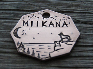 Native Wolf Pet Tags GRAY