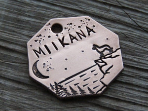 Native Wolf Pet Tags GRAY