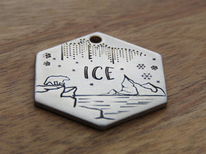 Native Wolf Pet Tags ICE