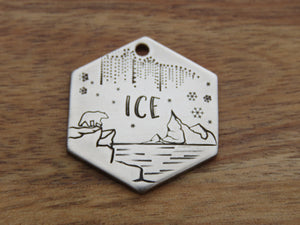 Native Wolf Pet Tags ICE