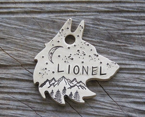Native Wolf Pet Tags LIONEL