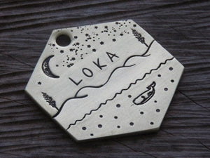 Native Wolf Pet Tags LOKA