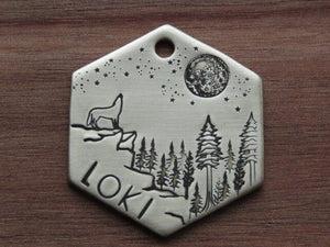 Native Wolf Pet Tags LOKI