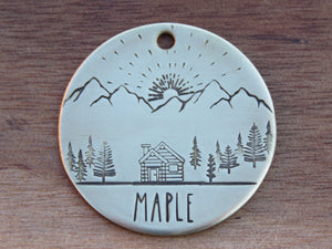 Native Wolf Pet Tags MAPLE