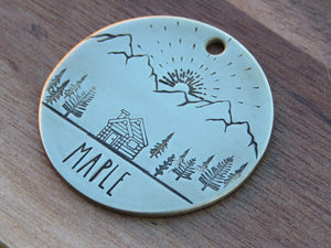 Native Wolf Pet Tags MAPLE
