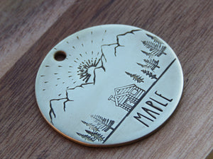 Native Wolf Pet Tags MAPLE