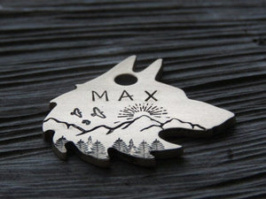 Native Wolf Pet Tags MAX