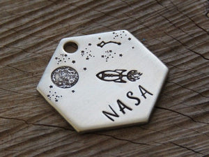 Native Wolf Pet Tags NASA