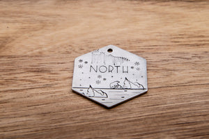 Native Wolf Pet Tags NORTH