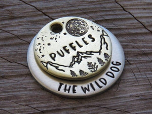 Native Wolf Pet Tags PUFFLES (DOUBLE)