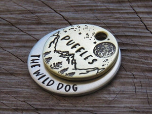 Native Wolf Pet Tags PUFFLES (DOUBLE)