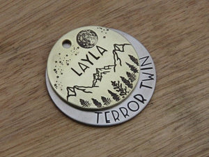 Native Wolf Pet Tags PUFFLES (DOUBLE)