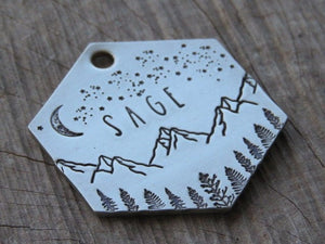 Native Wolf Pet Tags SAGE