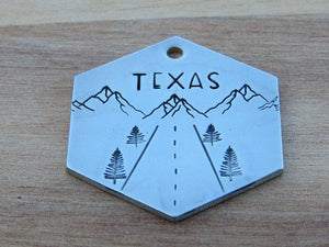 Native Wolf Pet Tags TEXAS