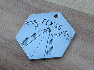 Native Wolf Pet Tags TEXAS