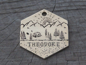 Native Wolf Pet Tags THEODORE