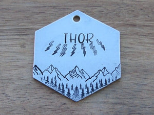 Native Wolf Pet Tags THOR