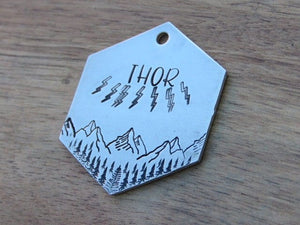 Native Wolf Pet Tags THOR
