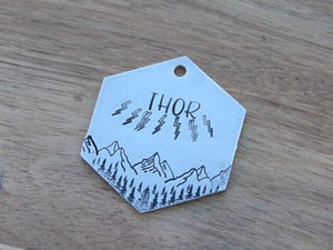 Native Wolf Pet Tags THOR