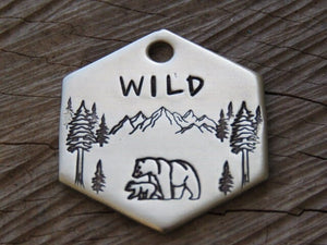 Native Wolf Pet Tags WILD