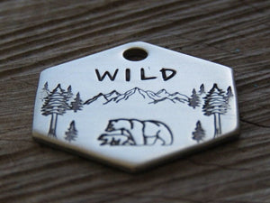 Native Wolf Pet Tags WILD