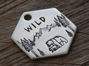 Native Wolf Pet Tags WILD
