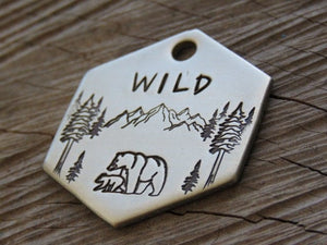 Native Wolf Pet Tags WILD