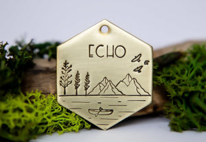 Native Wolf Pet Tags ZIGGY