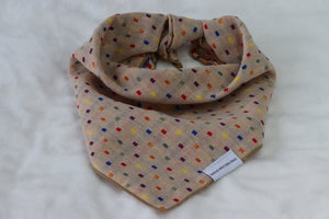 Outside Double Sided Dog Bandana - Beige Design