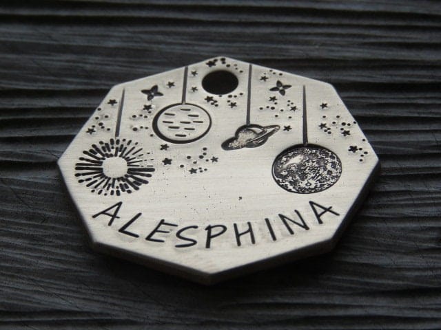 Native Wolf Pet Tags ALESPHINA