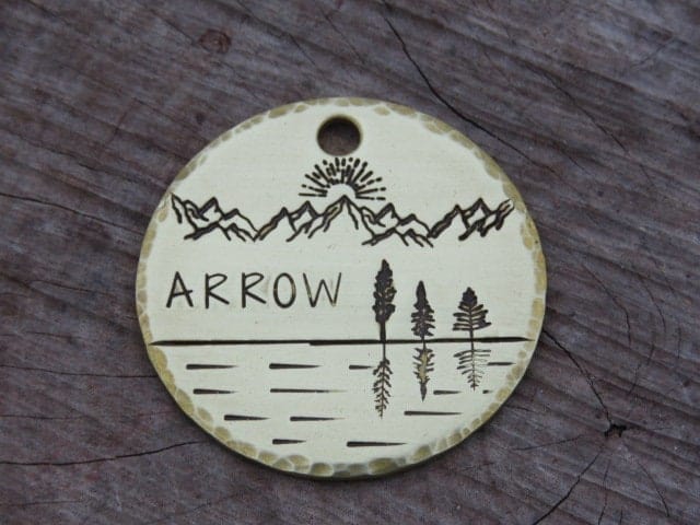 Native Wolf Pet Tags ARROW