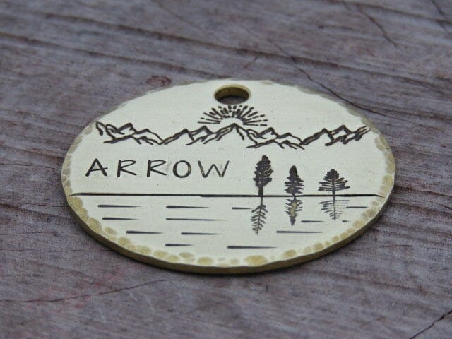 Native Wolf Pet Tags ARROW