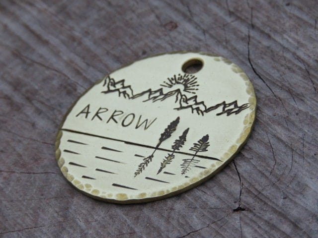 Native Wolf Pet Tags ARROW