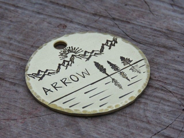 Native Wolf Pet Tags ARROW