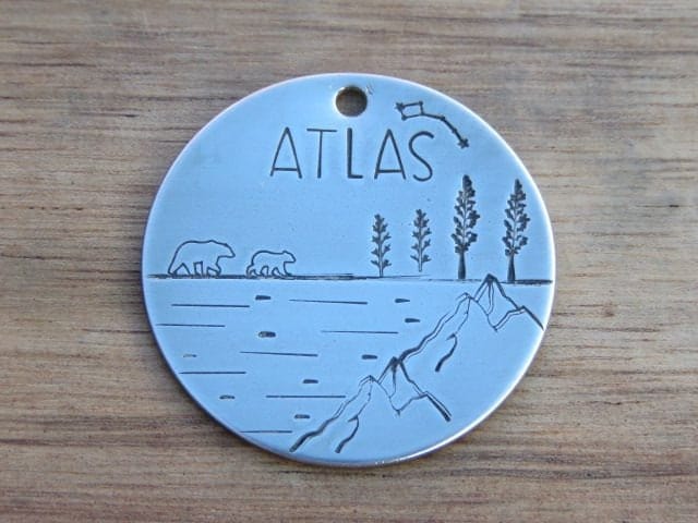 Native Wolf Pet Tags ATLAS
