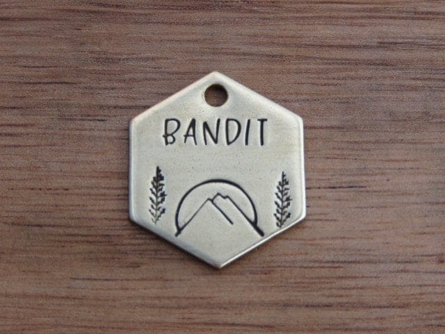 Native Wolf Pet Tags BANDIT