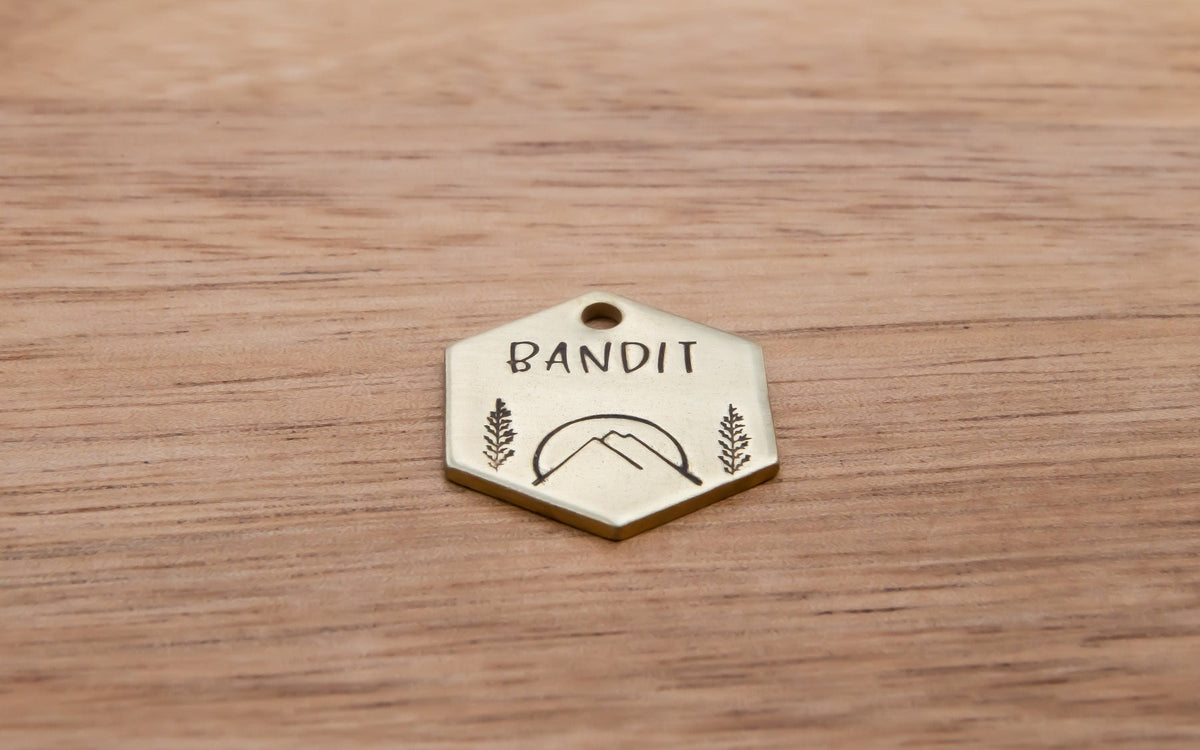 Native Wolf Pet Tags BANDIT